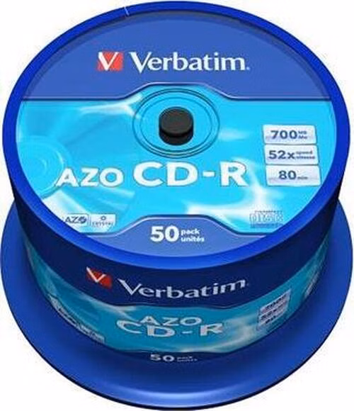 VERBATIM CD-R AZO 700MB, 52x, spindle 50 ks