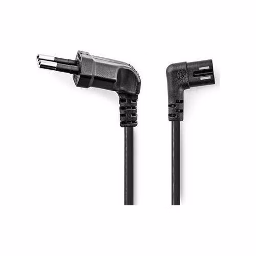 Nedis CEGL11055BK20 - Napájecí Kabel | Euro Zástrčka - IEC-320-C7 | 2 m | Úhlový | Úhlový Levý | Černá