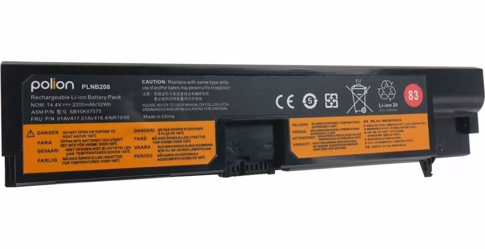 TRX baterie Polion/ 2200 mAh/ 14.4V/ pro Lenovo ThinkPad E570, E570C, E575/ neoriginální