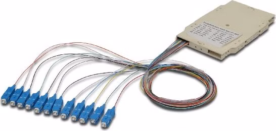 Digitus FO sestřihová kazeta s 12 barevnými pigtaily SC (UPC), MM OM3 50/125 µ, LSZH