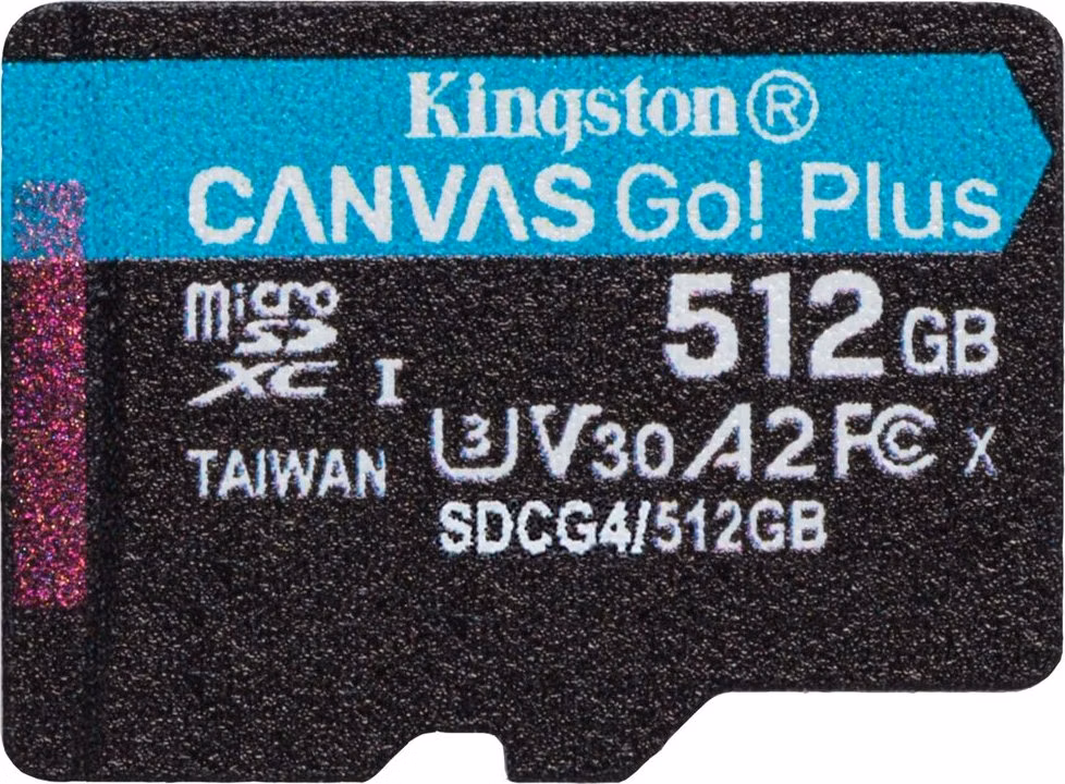 KINGSTON Canvas Go Plus Gen4 512GB microSDXC / C10 / UHS-I U3 V30 / up to  200MB/s / bez adaptéru