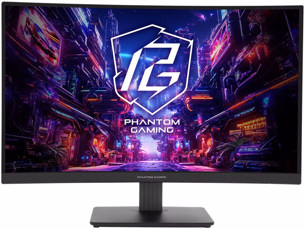 Phantom Gaming by Asrock monitor zakřivený PG27QRT1B 27"/VA/2560x1440/180Hz/300cd/m2/1ms/HDMI/DP/speaker