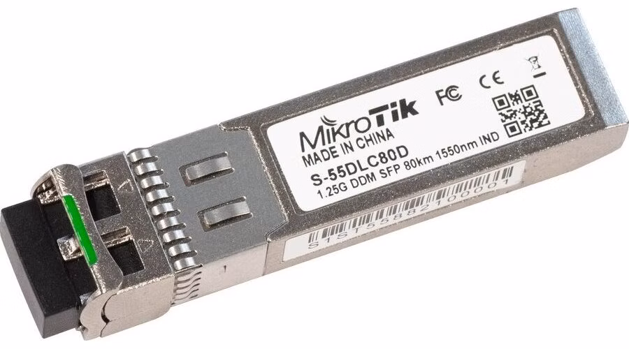 MikroTik S-55DLC80D SFP optický modul , SM, 80km, 1,25G, 1550Nm