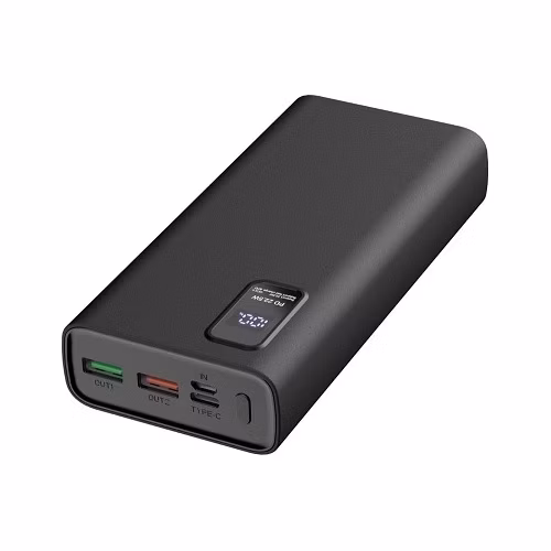PLATINET POWER BANK 20000mAh Polymer PD 3.0 QC 3.0 LED Screen Black