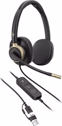 HP Poly Mission 825 náhlavní souprava Stereo USB-C +USB-C/A