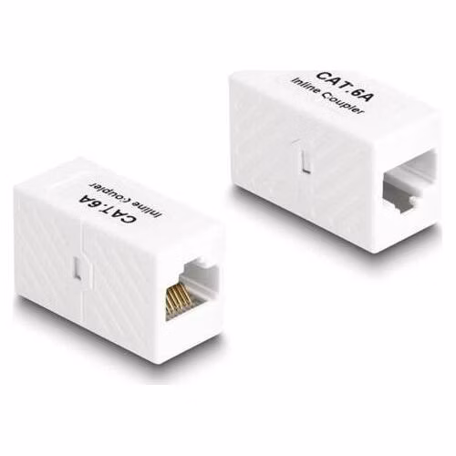 Delock Adaptér RJ45 samice na RJ45 samice Cat.6A UTP bílá