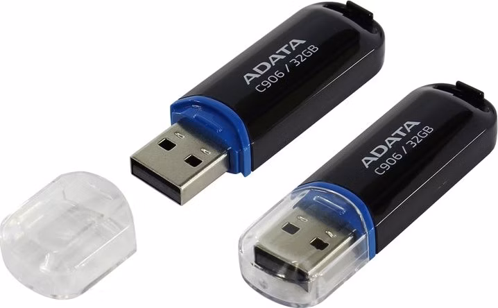 ADATA Flash disk 32GB C906, USB 2.0 Klasická, čierna