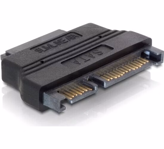 DeLock adaptér SATA 22pin samec -> Slim SATA 7+6pin samice