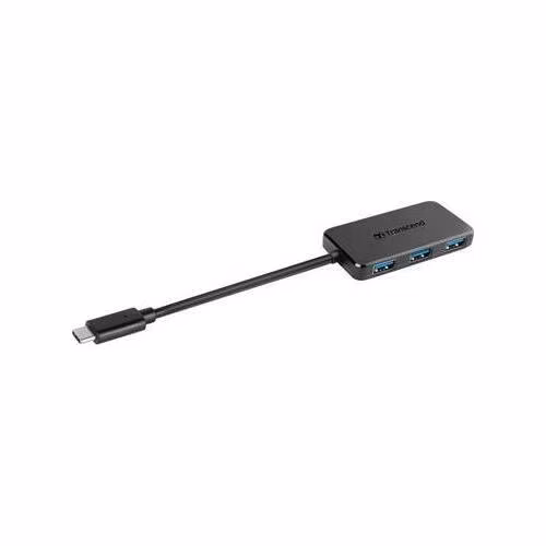 Transcend HUB2C, USB-C/4-Port USB 3.1 Gen 1, černý