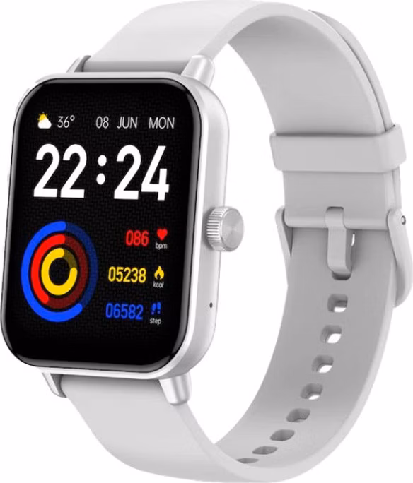 CARNEO Versa HR+/Silver/Sport Band/White