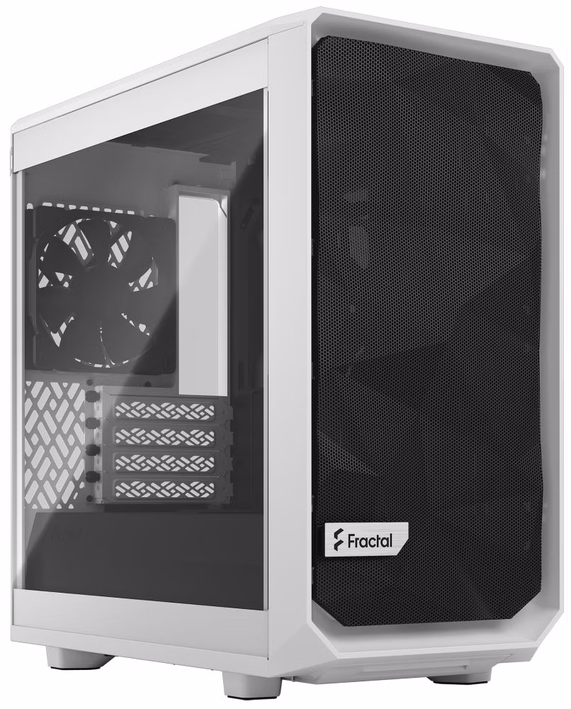 Fractal Design Meshify 2 Mini White TG Clear Tint / Micro ATX / průhledná bočnice / bez zdroje / bílá