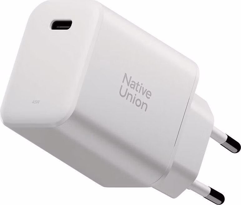 Native Union Fast GaN USB-C PD 45W Wall Charger – White