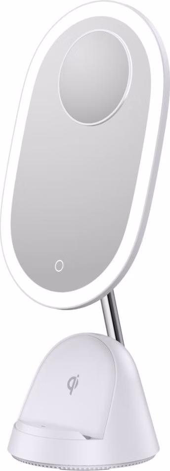 IMMAX LED kosmetické zrcátko FACE 3v1/ stojánek s Qi nabíjením/ 18W/ 70lm/ DC 12V/1,5A/ bílé