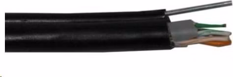 FTP kábel PlanetElite s nosným káblom, Cat5E, drôt, vonkajší PE+PVC, Fca, čierny, 305 m