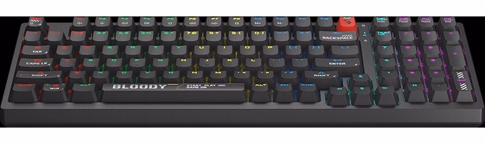 A4tech Bloody S98 Black RGB mechanická herní klávesnice, USB, CZ