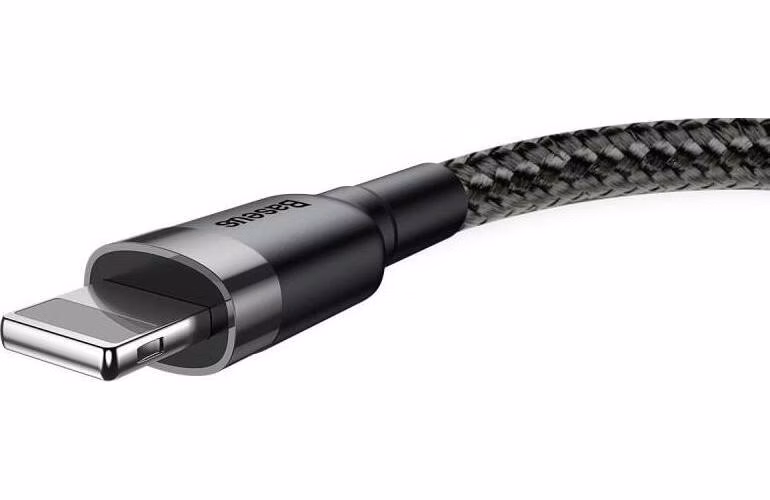 Baseus dátový kábel Cafule Lightning 0,5m 2,4A šedo-čierny