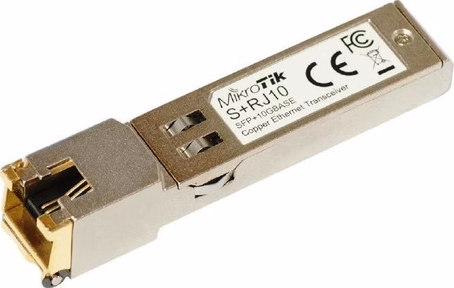 MikroTik S+RJ10 - RJ45 SFP+ metalický modul 10/100/1000M/2.5G/5G/10G