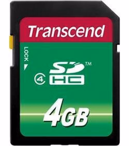 Transcend 4GB SDHC (Class 4) paměťová karta, modrá/černá
