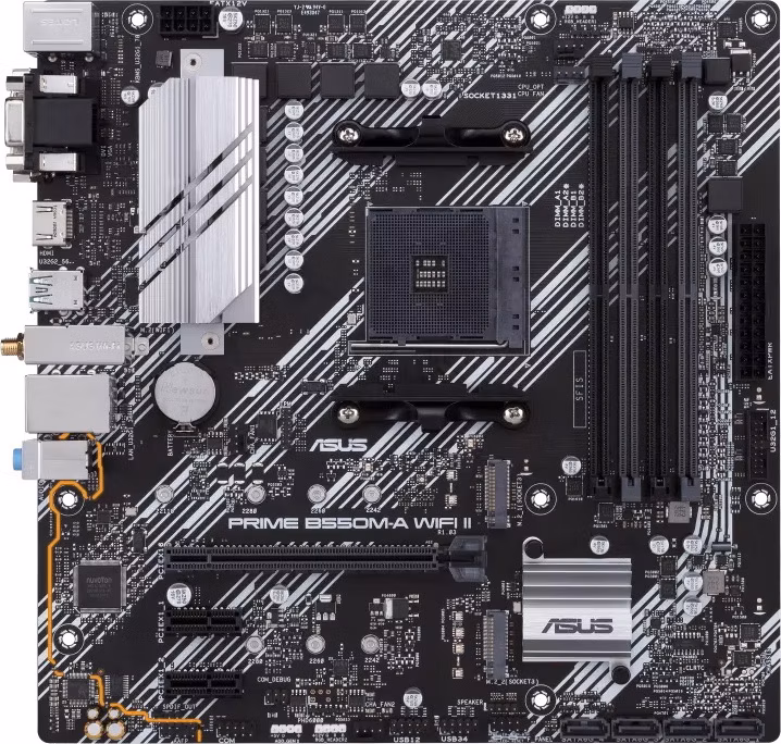 ASUS MB Sc AM4 PRIME B550M-A WIFI II, AMD B550, 4xDDR4, 1xHDMI, 1xDVI, 1xVGA, WI-FI, mATX