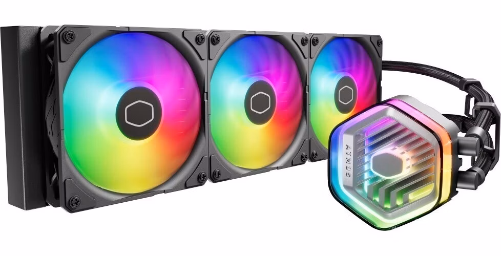 Cooler Master vodní chladič MasterLiquid 360 Atmos ARGB, 3x120mm, LGA1851, AM5, černá