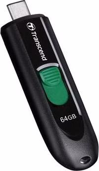 Transcend 64GB JetFlash 790C, USB-C (3.2 Gen 1) flash disk, černý
