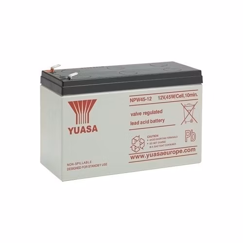 Fukawa YUASA NPW45-12 (12V; 45W/čl (7,5Ah); faston F2-6,3mm; životnost 5let)