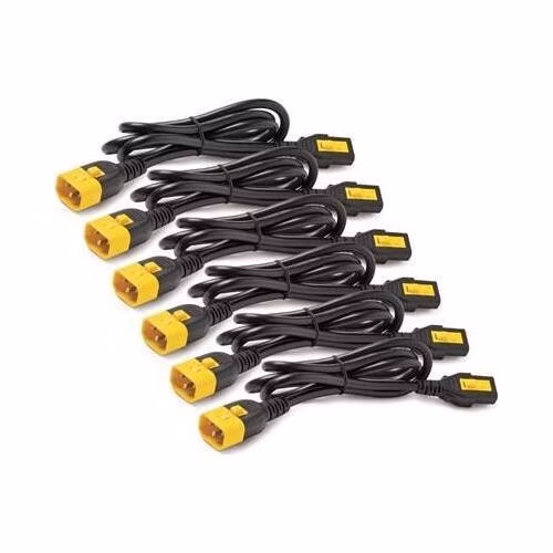 APC Power Cord Kit, ( 6ea) ,Locking, 10A, 100-230V, C13 to C14 0,6m, modrý