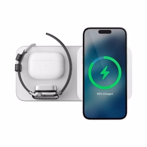 Nomad Base One Max 3-in-1 Magsafe Charger - Silver