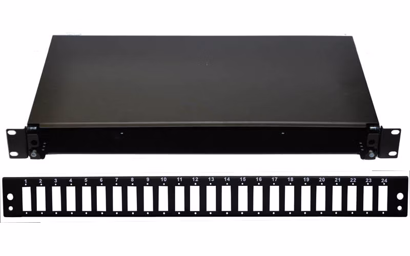 OPTIX 19" Optická vana 24xSCD černá aretace plastovým klipem