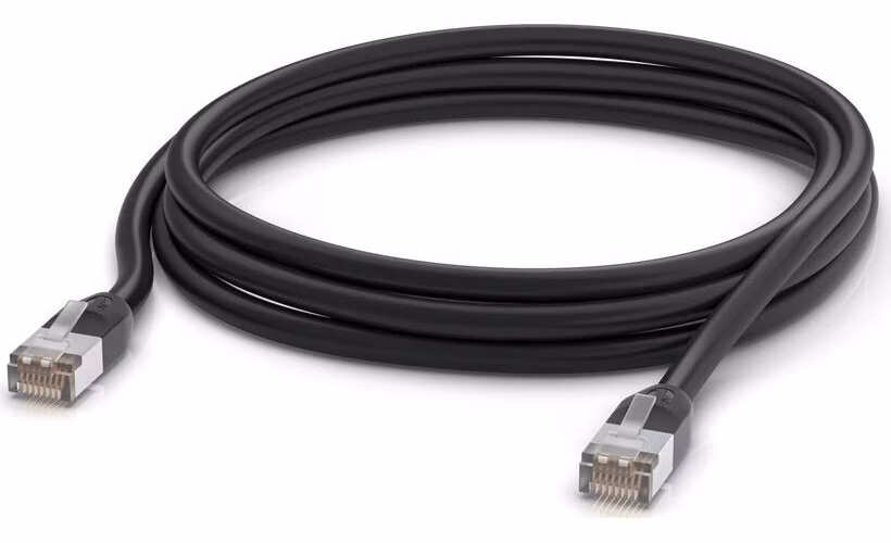 Ubiquiti UACC-Cable-Patch-Outdoor-3M-BK, Venkovní UniFi patch kabel, 3m, Cat5e, černý