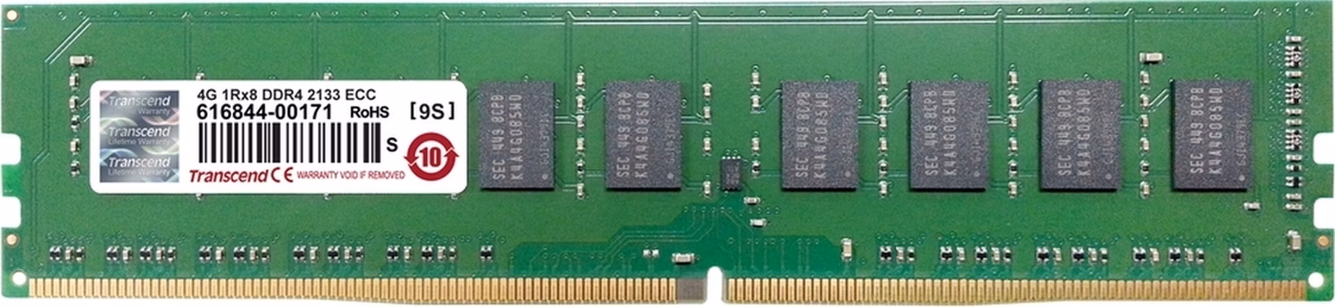 Transcend paměť 4GB DDR4 2133 ECC-DIMM 1Rx8 CL15