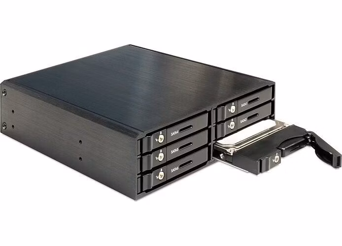 Delock 5.25" Mobilní výměnný rámeček pro 6 x 2.5" SATA HDD / SSD