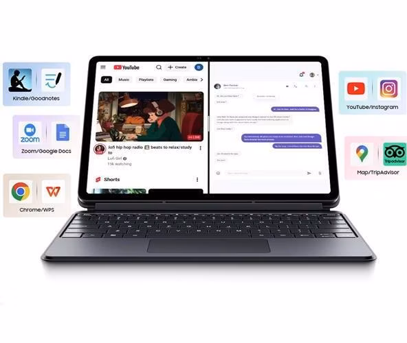 Blackview MEGA 5 SET LTE 12.2" FHD 2400x1600 120Hz 8GB+256GB MT Dimensity 7300 Octa-core 2.2GHz Cam 13MP/16MP, modrý