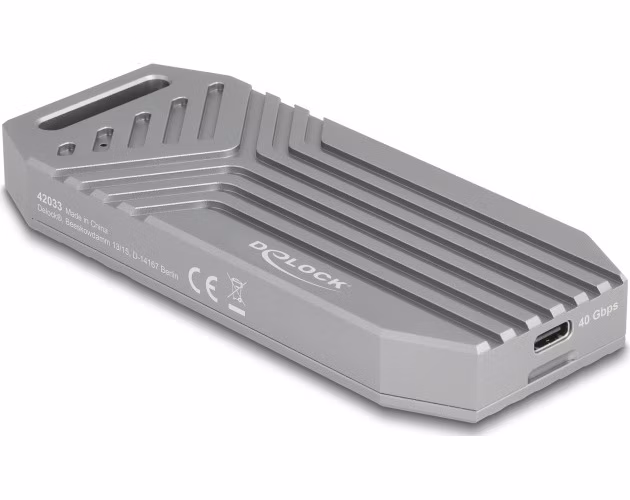 Delock Kryt SSD M.2 NVMe, USB, 40 Gbps - beznástrojový