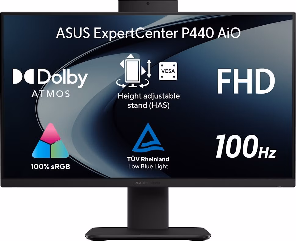 ASUS ExpertCenter P4 AiO / i5-13420H/ 16GB/ 512 GB SSD/ Intel UHD/ 23,8"FHD,matný/ W11P EDU/ kbd+myš/ černý