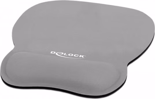 Delock Ergonomická podložka pod myš s opěrkou zápěstí šedá 245 x 206 mm