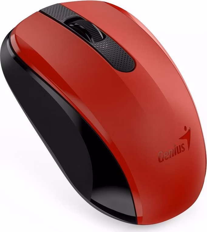 Genius NX-8008S, Myš, bezdrátová, optická, 1200dpi, 3 tlačítka, USB, červeno-černá