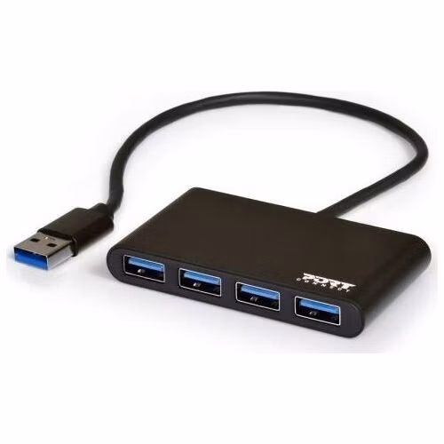 PORT CONNECT USB HUB, 4x USB 3.0, čierny