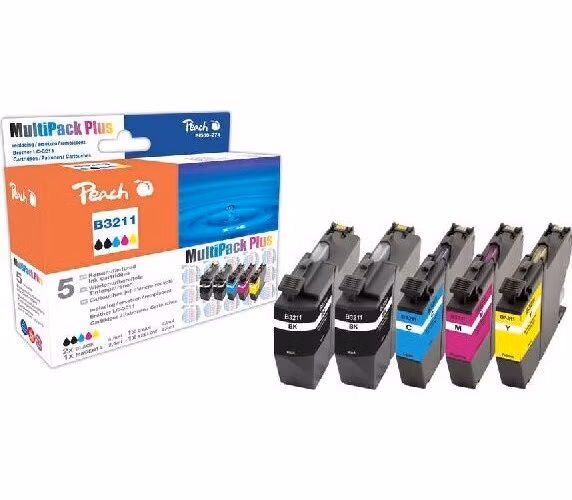 PEACH kompatibilní cartridge Brother LC-3211 MultiPack, 1x4.8ml, 3x2.9ml
