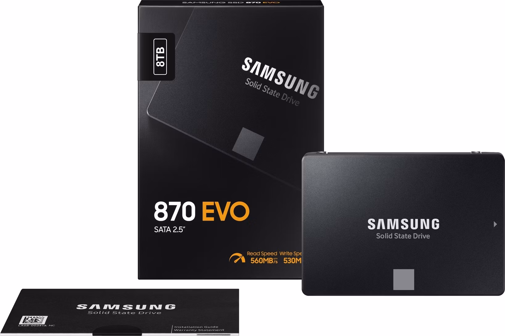 Samsung SSD 870 EVO Series 8TB SATAIII 2.5'', r560MB/s, w530MB/s, 6.8mm, Basic Pack