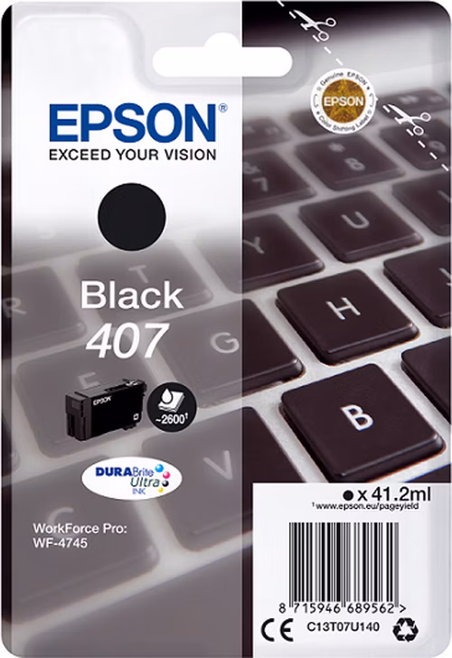 Atramentová kazeta EPSON série WF-4745 s atramentom "Keyboard" L čierna 2600 str. (41,2 ml)