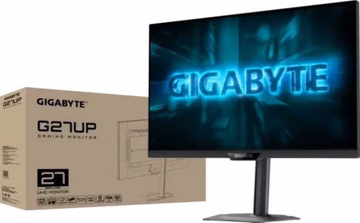 GIGABYTE LCD G27UP GAMING Monitor 27" UHD 3840x2160, IPS, 160Hz (320Hz FHD Dual Mode), 2xHDMI 2.1, DP