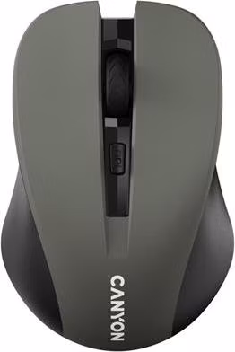 Canyon OnClick W01, Wireless optická myš USB, 800/1000/1200 dpi, šedo-čierna