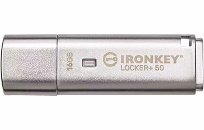 Kingston 16GB IKLP50 IronKey Locker+ 50 AES USB, s 256bitovým šifrovaním
