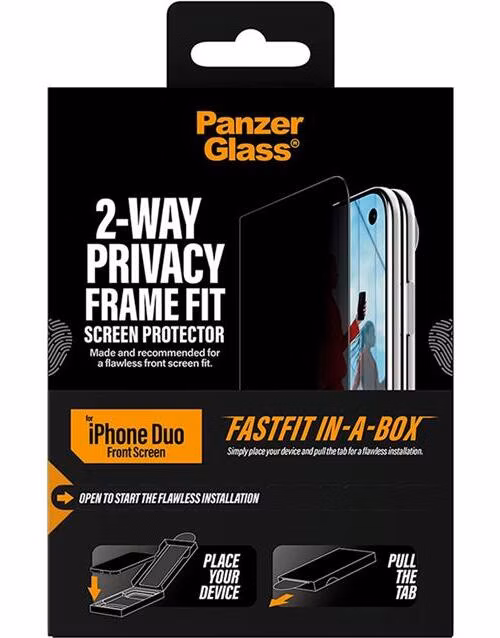 PanzerGlass ochranné sklo 2-Way Privacy Frame Fit pre iPhone Duo