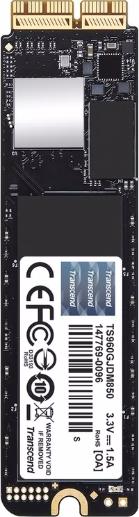 Transcend 960GB, Apple JetDrive 850 SSD, NVMe PCIe Gen3 x4 (3D TLC)