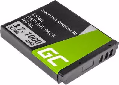 Green Cell Camera Battery NB-6L for Canon PowerShot ELPH 500HS SX 240HS 260HS 270HS 280HS 510HS 520HS 530HS 3.7V 1000mAh