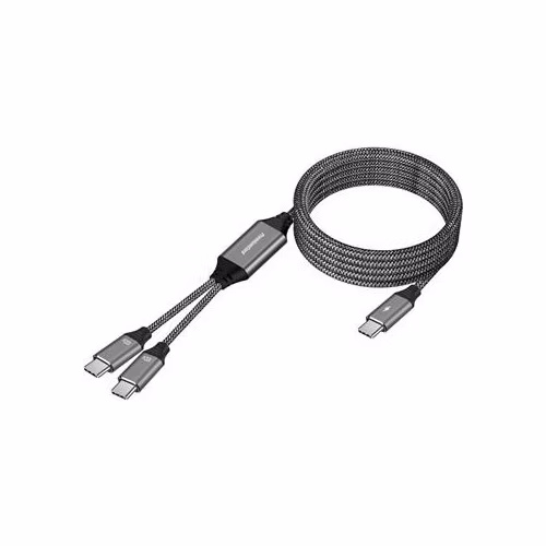 PremiumCord USB-C Inteligentní rychlo nabíjecí kabel s chytrým rozdělením výkonů 1m