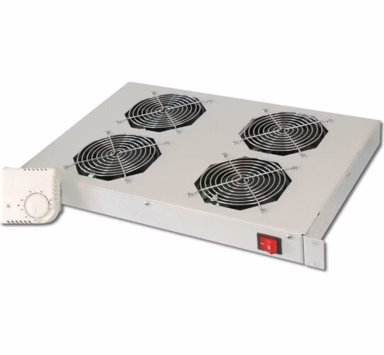 Digitus 19" větrací jednotka 1U, 4 ventilátory, šedá