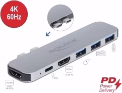 Delock Dokovací stanice pro počítač MacBook, duální, HDMI 4K / PD / Hub